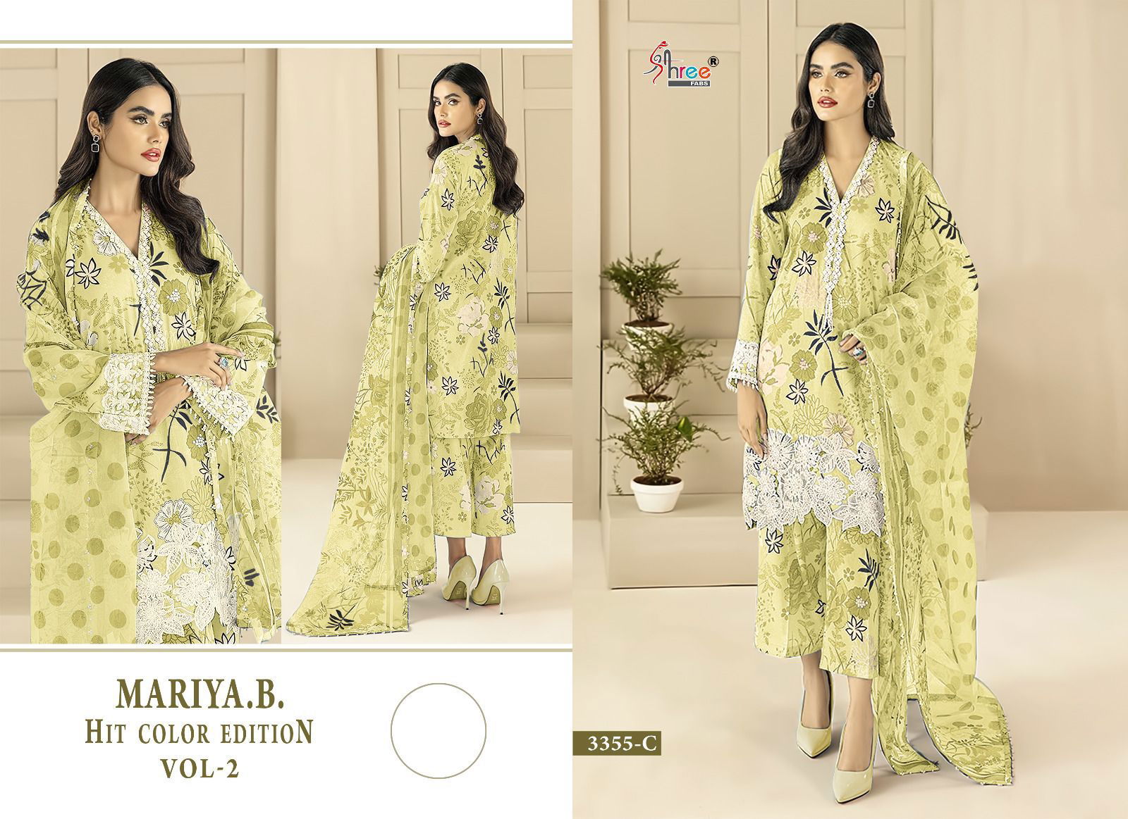 Shree Maria B Hit Color Edition Vol 2 Cotton Pakistani Suits Catalog
